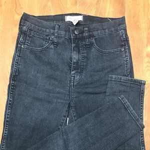 Madewell High Rose Skinny in black washed denim